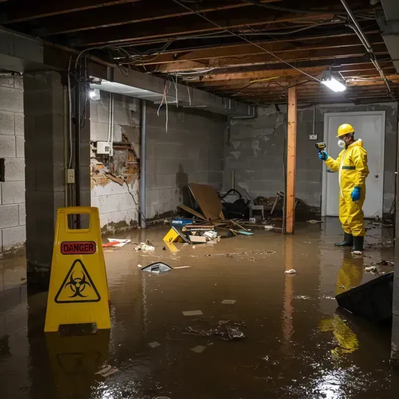 Flooded Basement Electrical Hazard in Iroquois County, IL Property